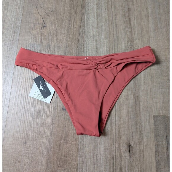 NWT O'Neill Saltwater Swimsuit Bikini Bottom Size S Cheeky Pink Twist Hipster - Picture 1 of 6
